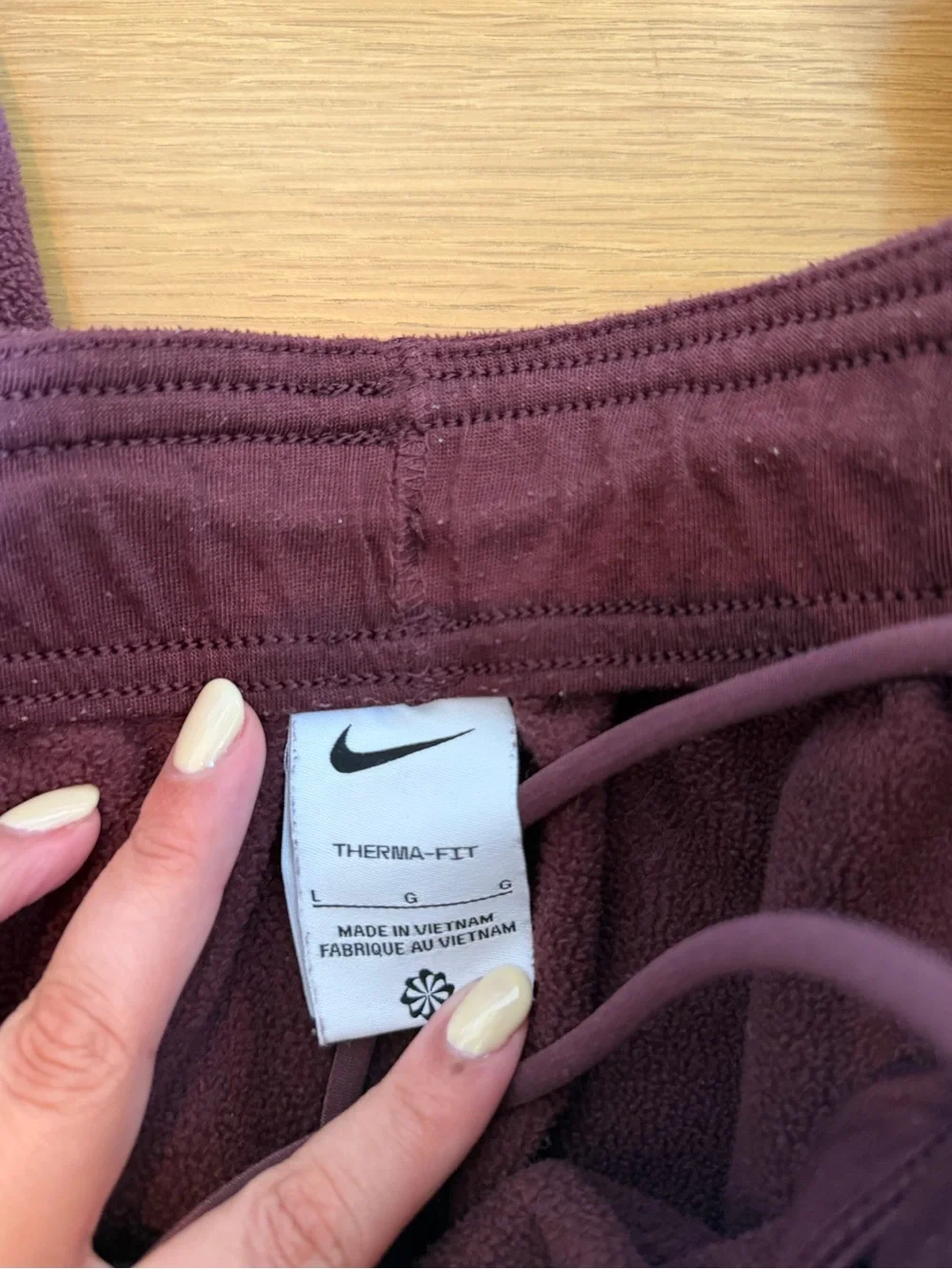 Nike Maroon Half-Zip Pullover and Pants Set thermal